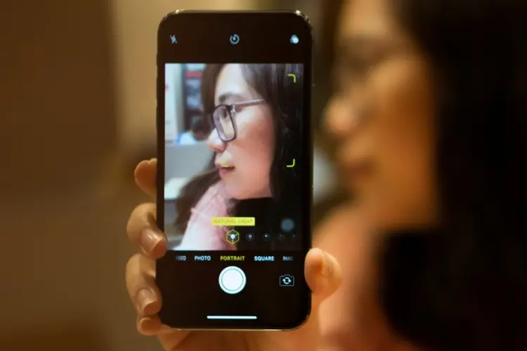 Smartphone being held